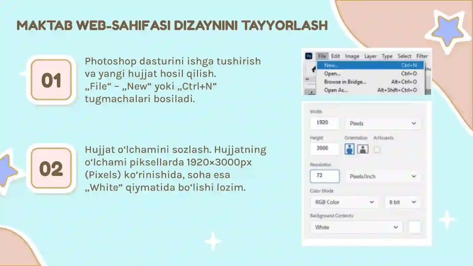 AMALIY FAOLIYAT. SAHIFA DIZAYNINI YARATISH 4