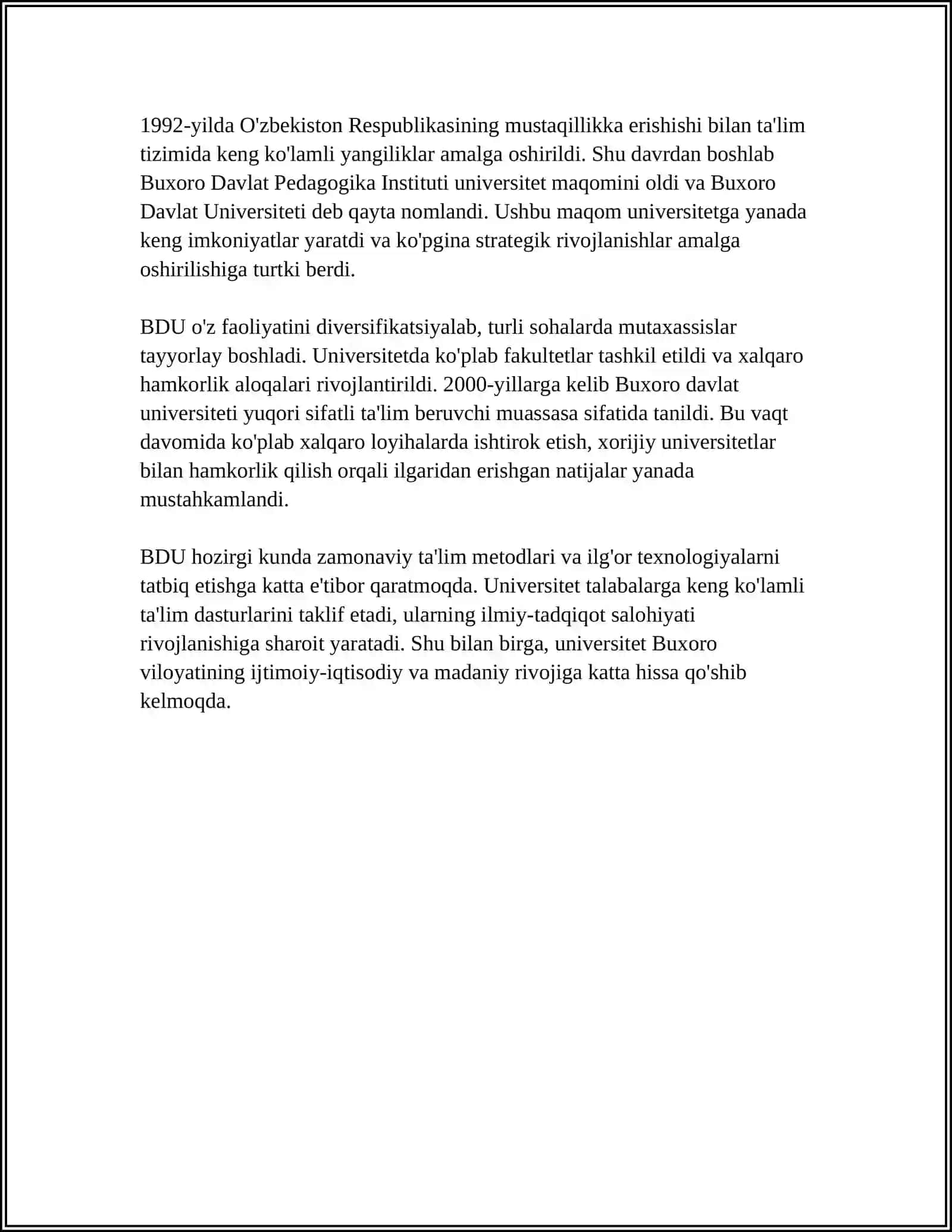 Buxoro Davlat Universiteti Tarixi 4