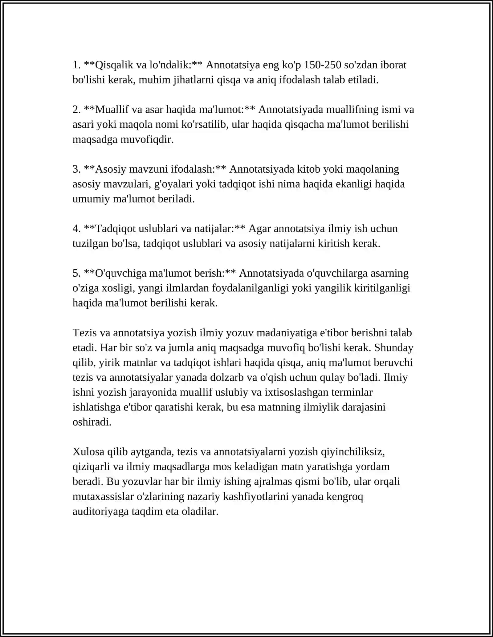 TEZIS VA ANNOTATSIYA YOZISH 4
