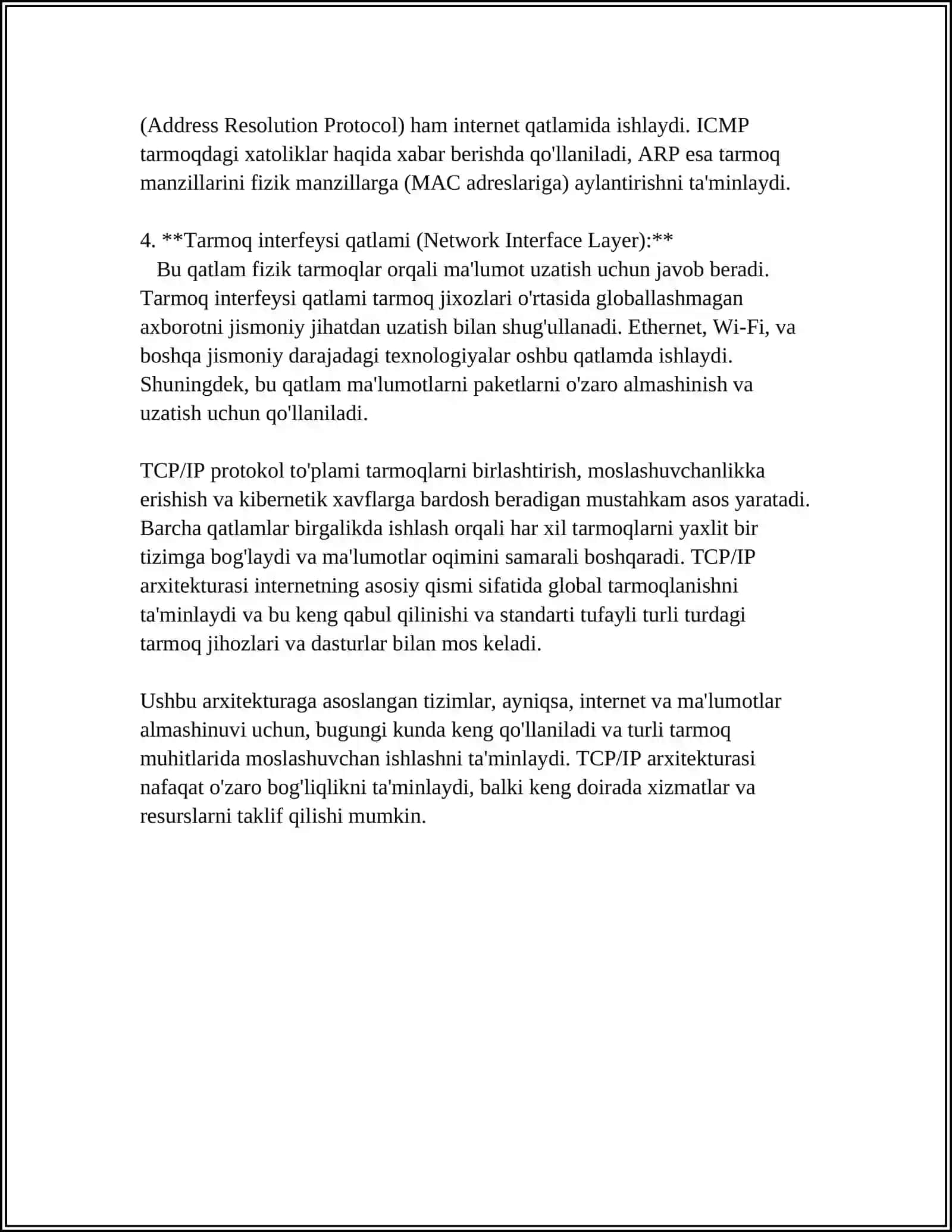 TCP/IP VA BULUTLI TEXNOLOGIYALAR (CLOUD NETWORKING) 4