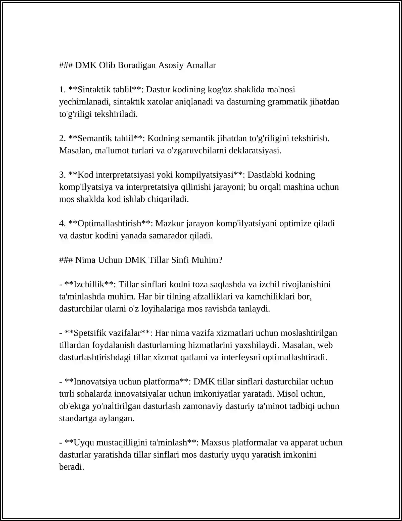 DMK LAR UCHUN MAXSUS TILLAR SINFLARI 4