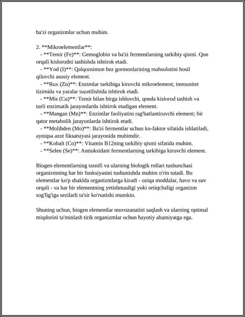 BIOGEN ELEMENTAR VA ULARNING AHAMIYATI 4