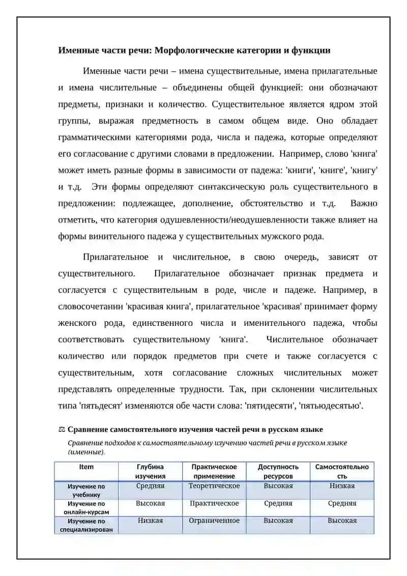 Самостоятельное изучение частей речи в русском языке 4