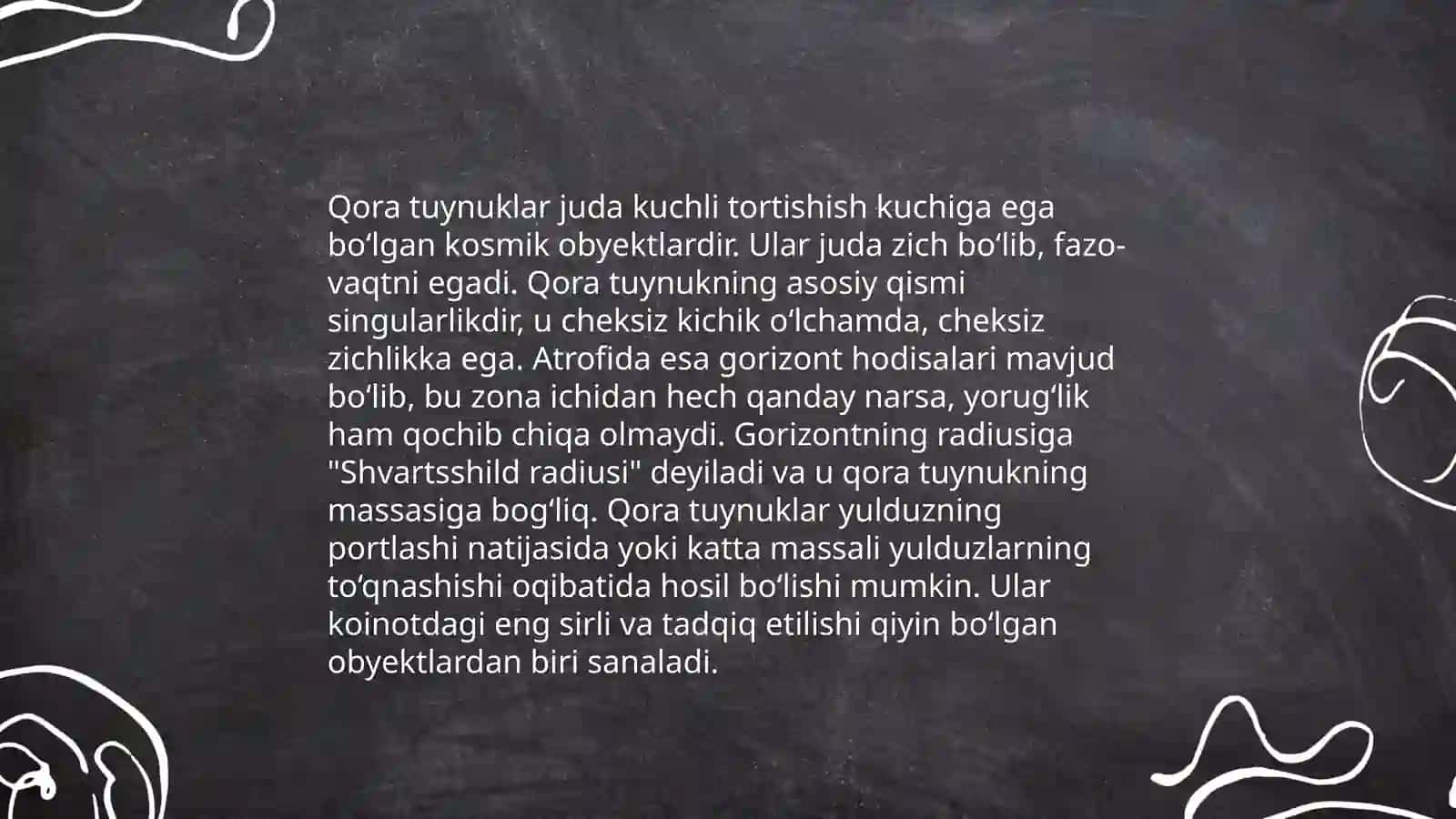 Qora tuynuk haqida 4
