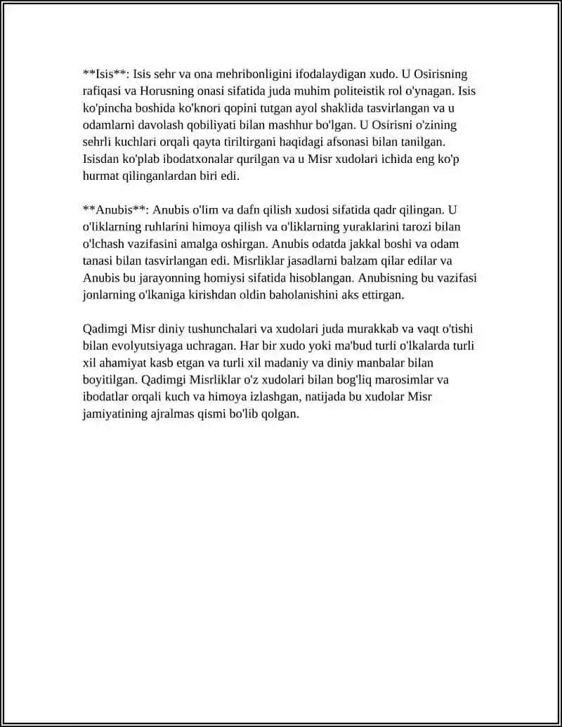 QADIMGI DUNYO DINLARI:QADIMGI MISR,MESOPATAMIYA,YUNON VA RIM DINLARI 4