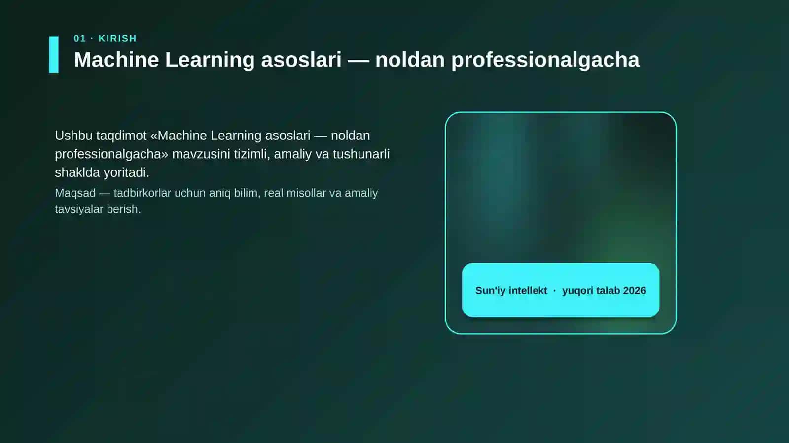 Machine Learning asoslari — noldan professionalgacha 4