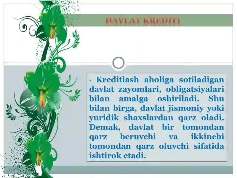 Kreditning turlari va shakllari 4