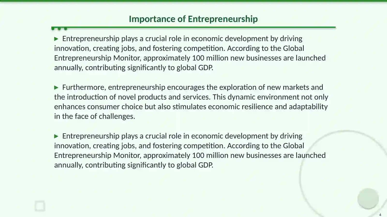 Entrepreneurships and entrepreneurs 4