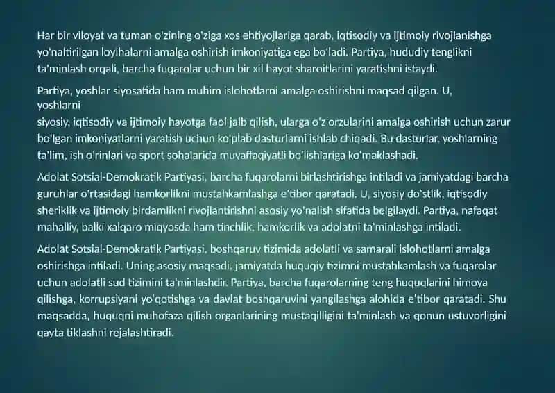 Adolat Sotsial-Demokratik Partiyasi 4