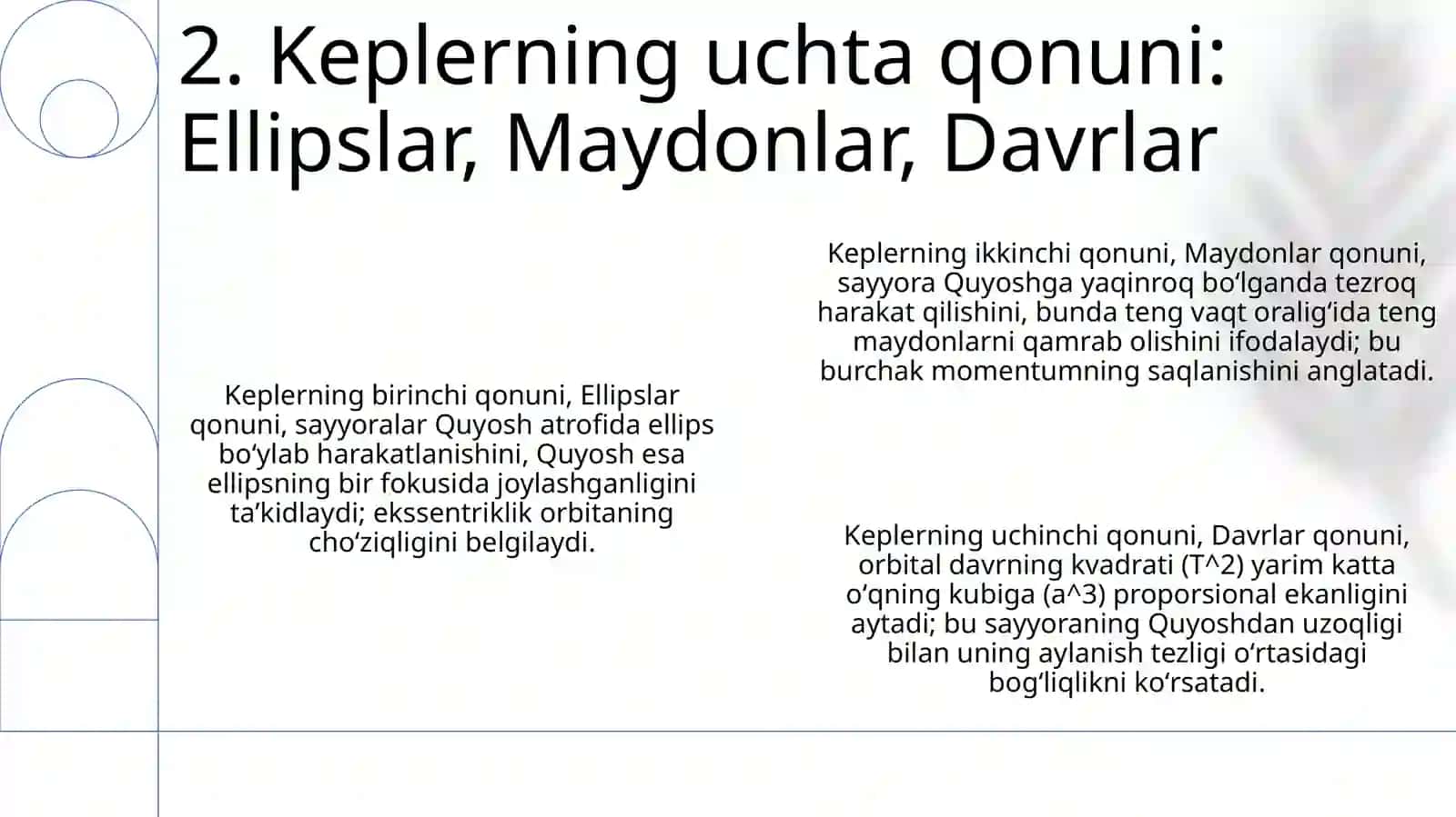 Kepler qonunlari 4