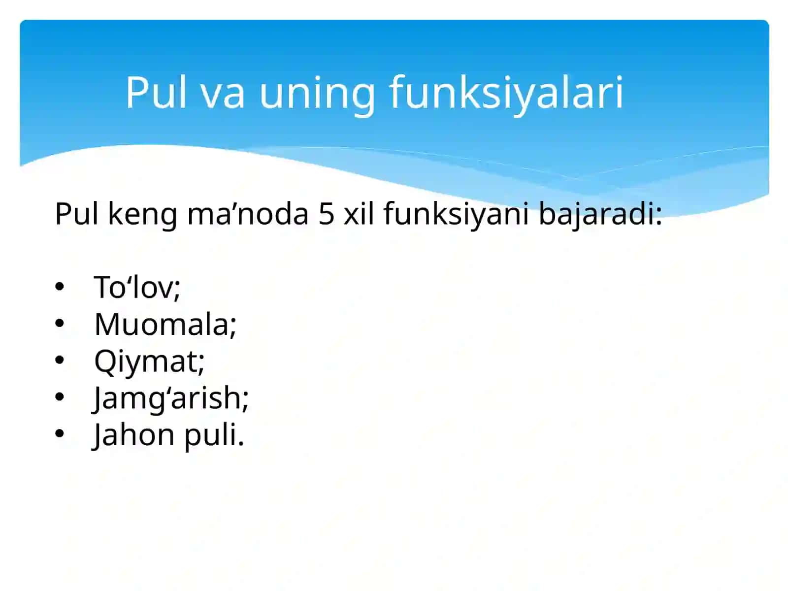 PUL VA INFLATSIYA 4