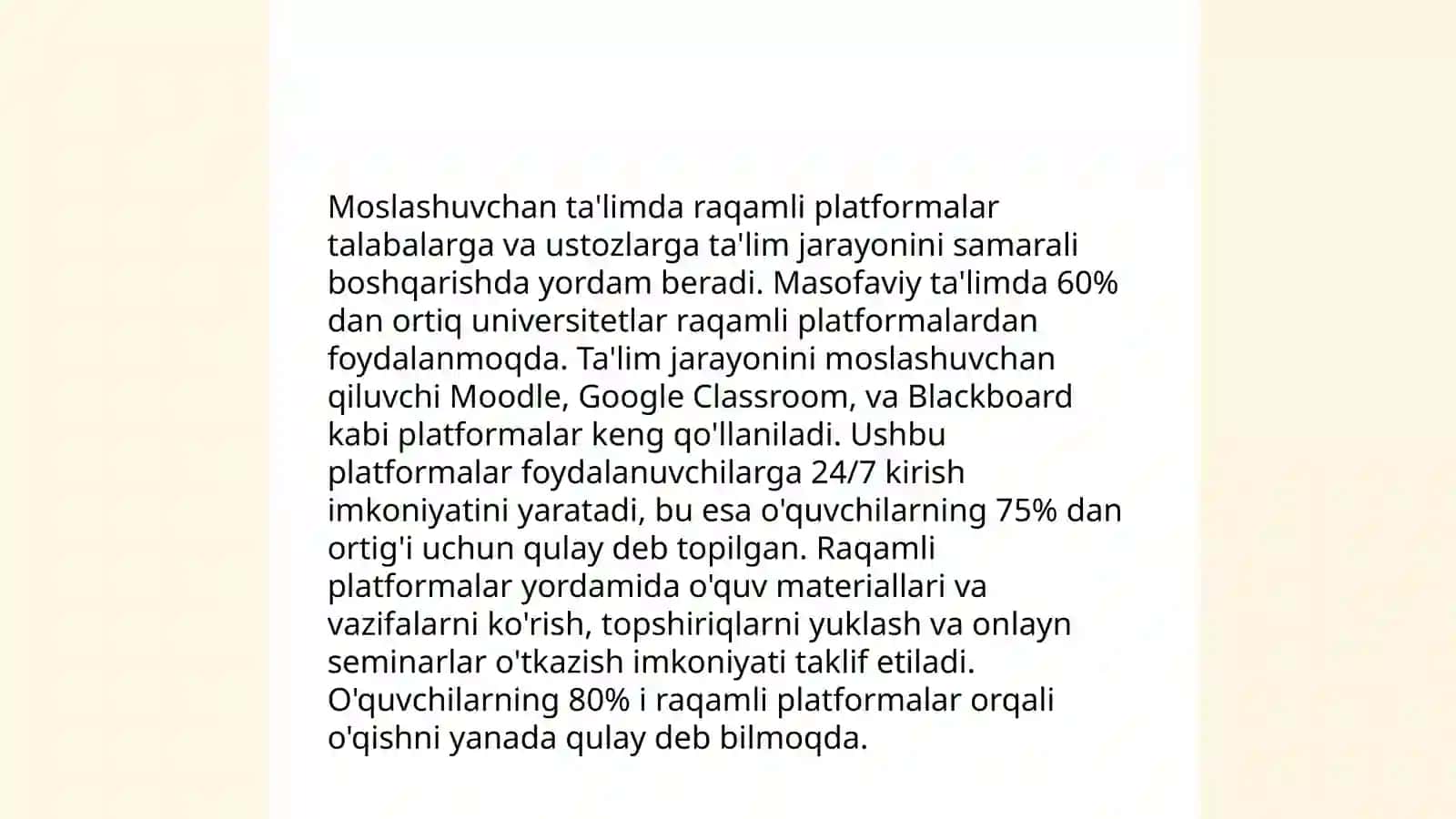 Moslashuvchan ta'lim texnologiyalari 4