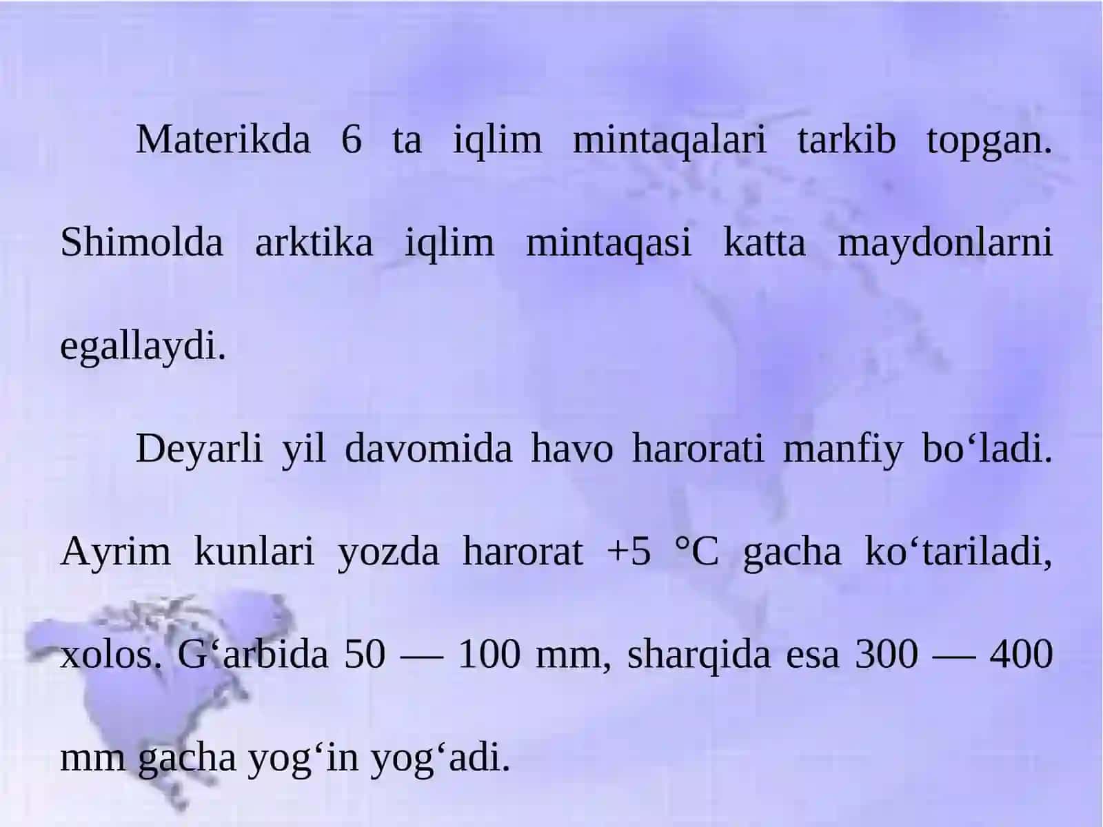 Shimoliy Amerika iqlimi va  ichki suvlari 4