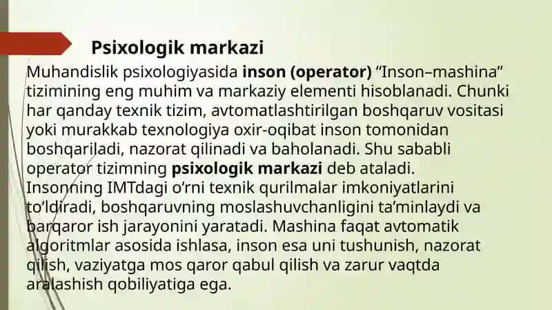 Inson-mashina tizimining tuzilishi 4