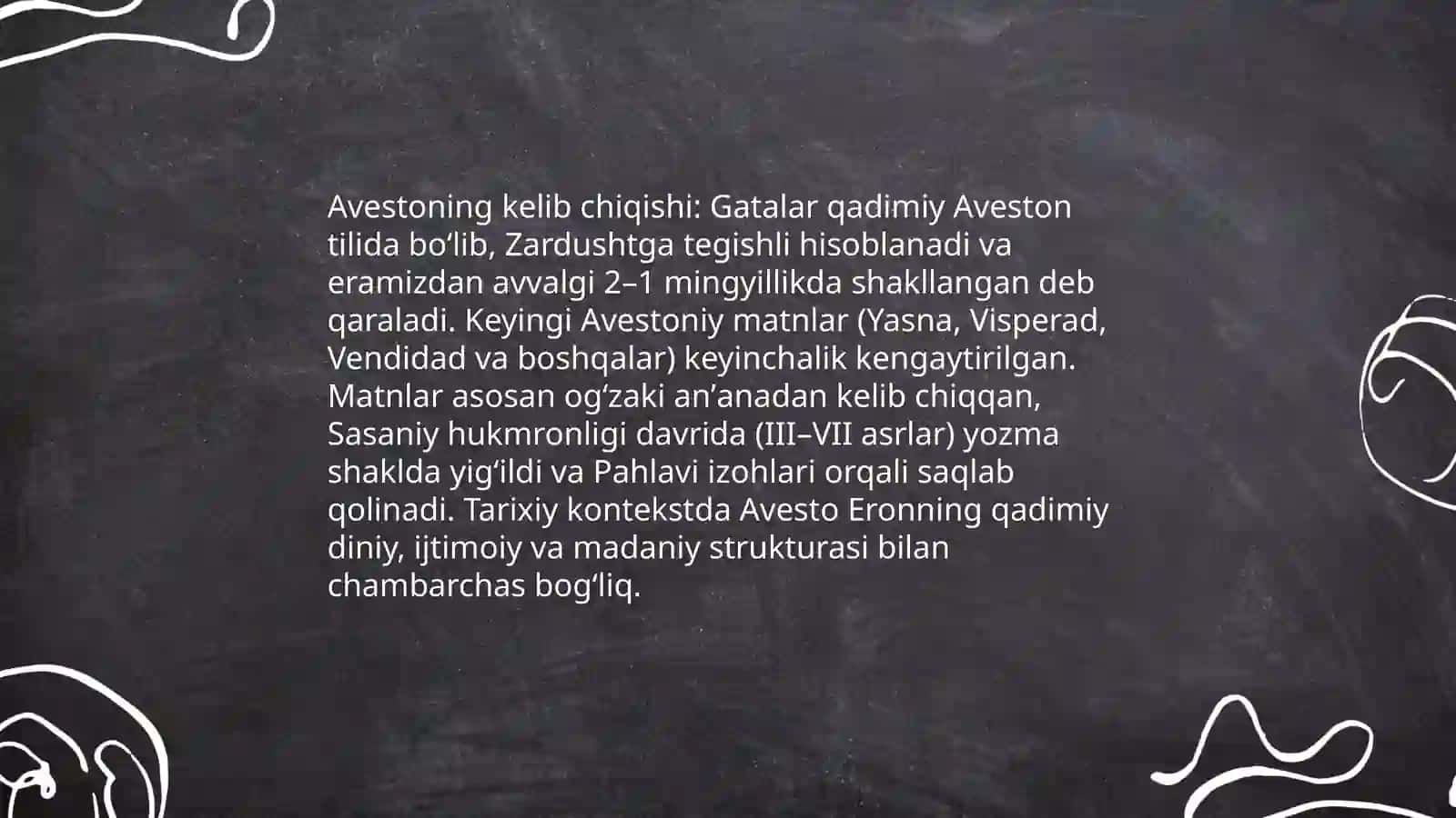 Avesto Zardushtiylikning muqaddas kitobi sifatida 4