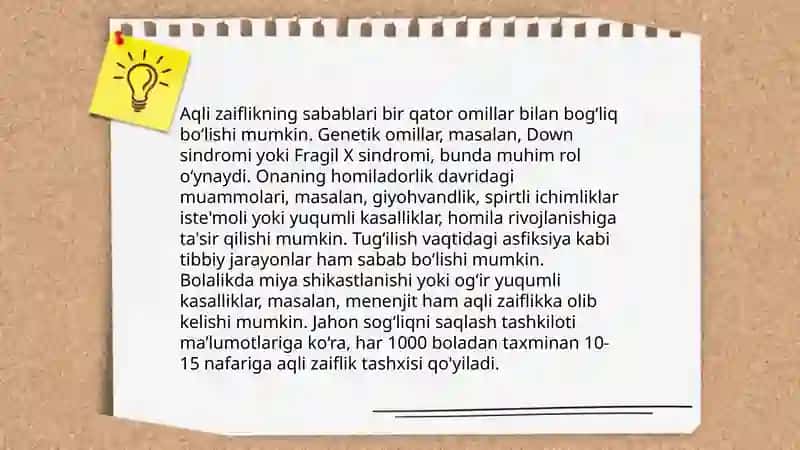 Aqli zaiflikning klinik shakllari 4