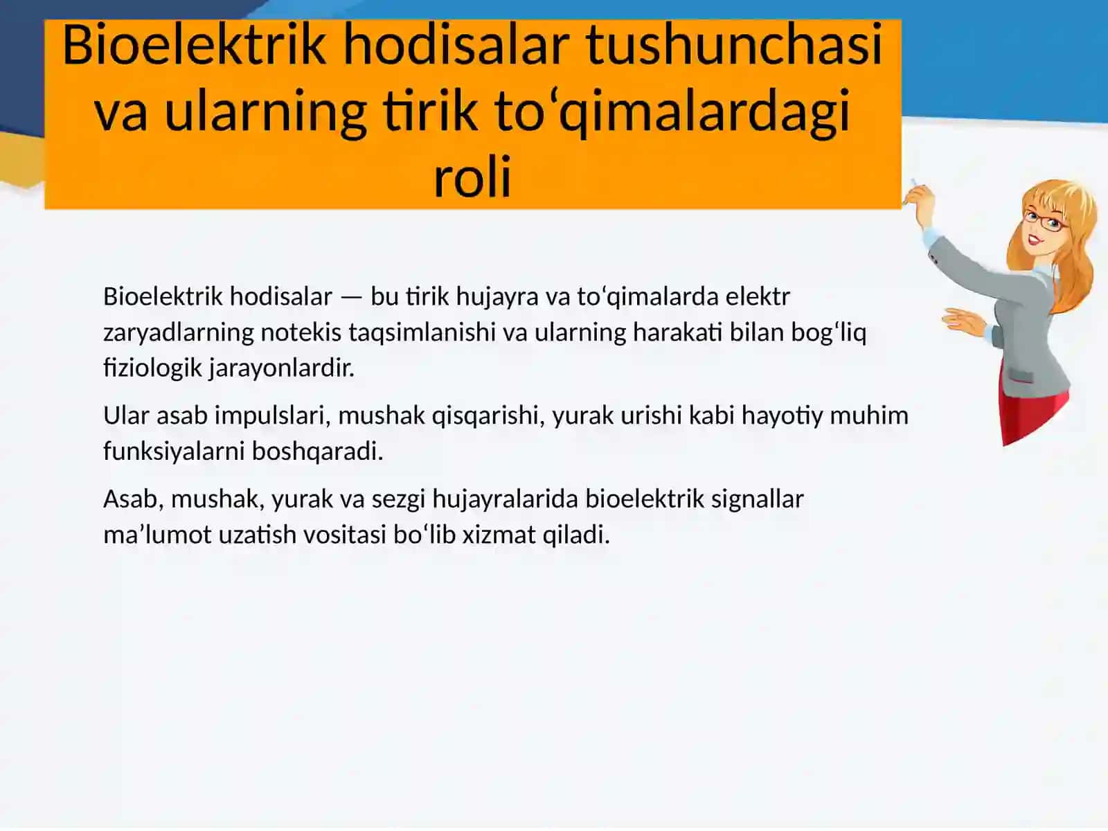 Tirikto‘qimalarda bioelektrik hodisalar 4