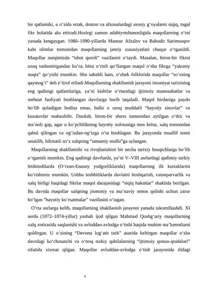 Maqollarda xalq ma’naviyatining aks etishi 4