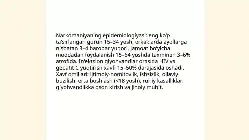 Tibbiyotda Narkomaniya va uning asoratlari 4
