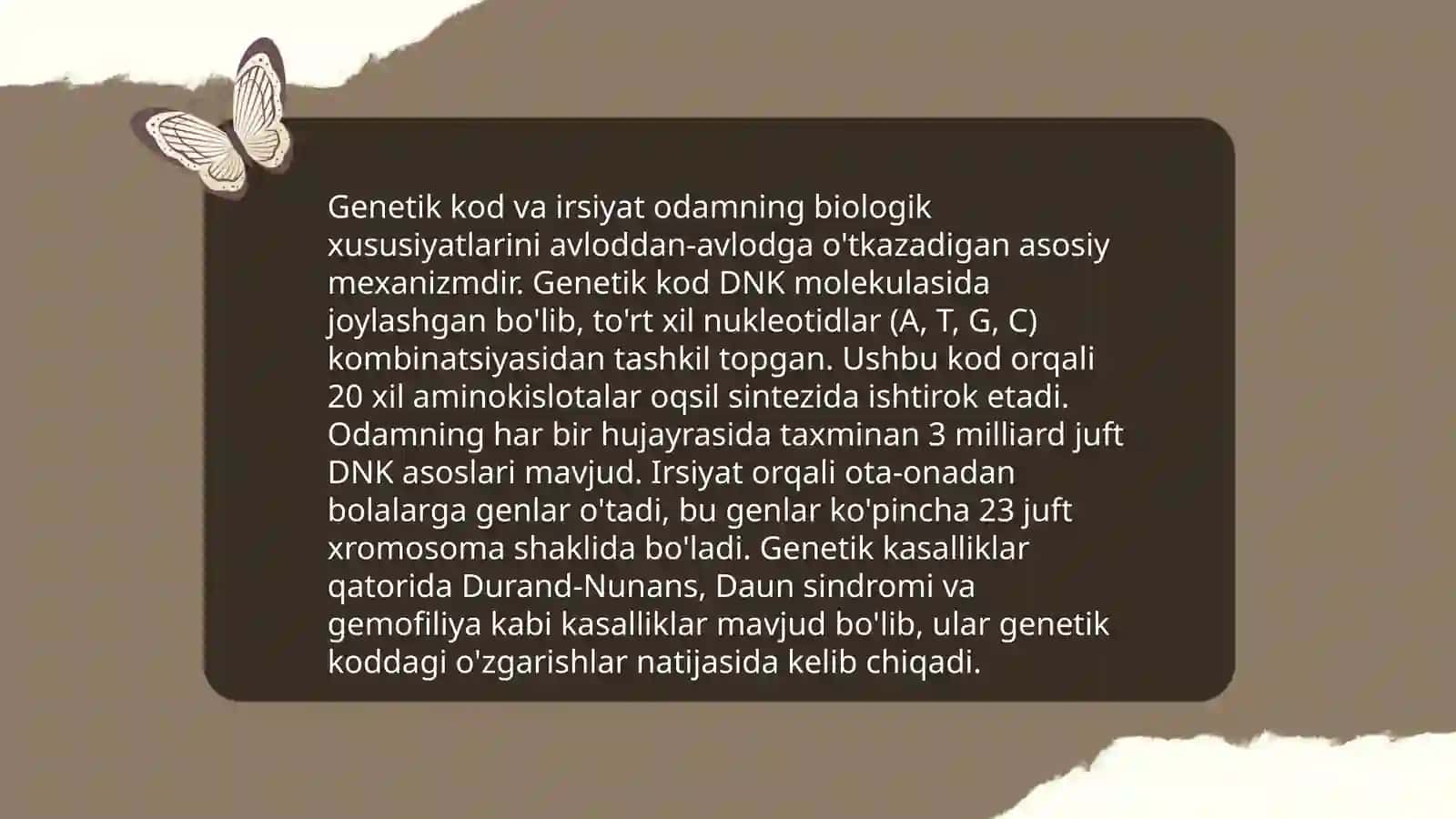Irsiyat va ozgaruvchanlik 4