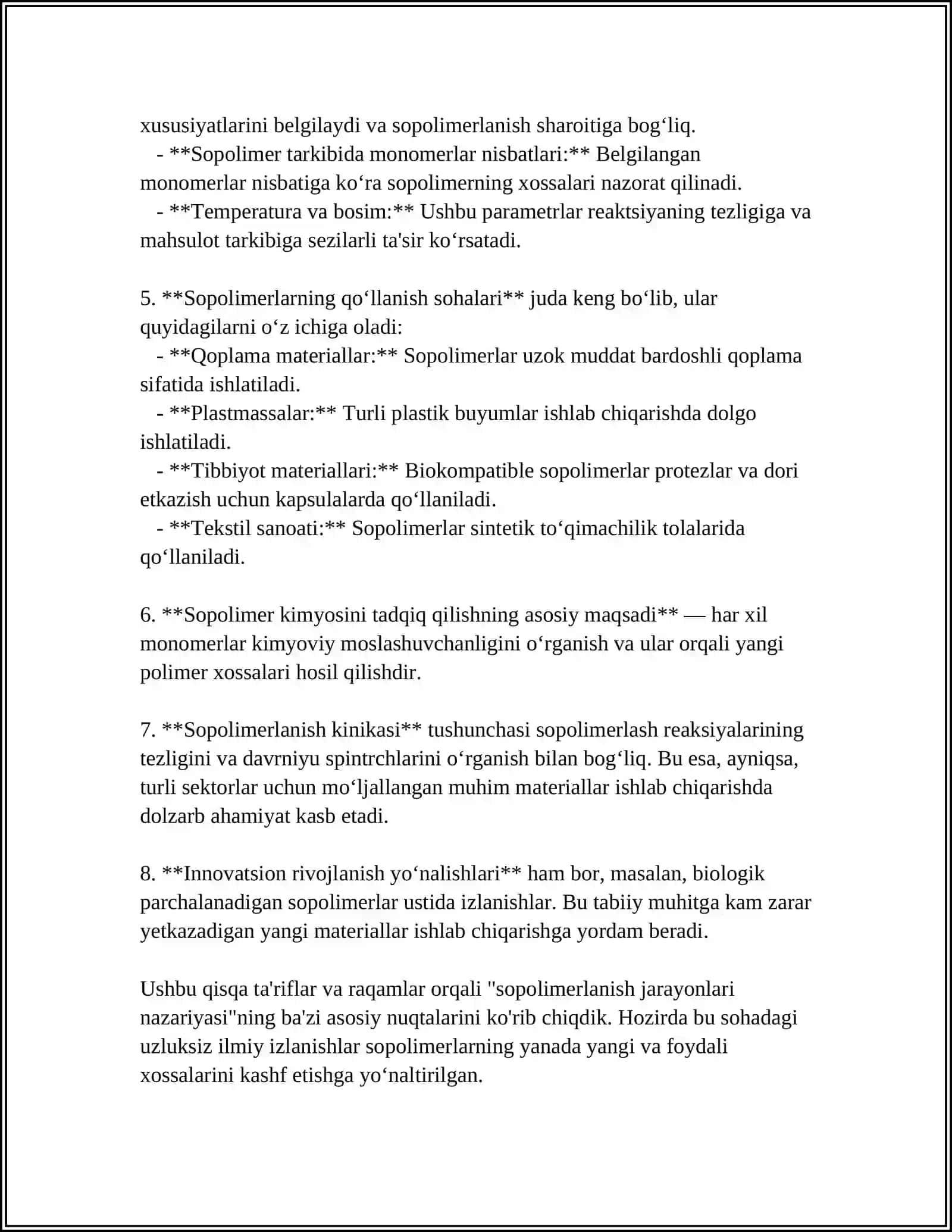 SOPOLIMERLANISH JARAYONLARI 4