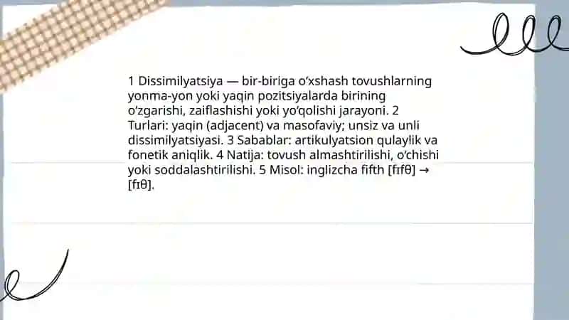 Tovush o'zgarishlari, ularning turlari 4