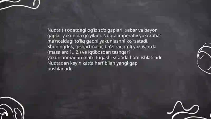Punktuatsiya tamoyillari 4