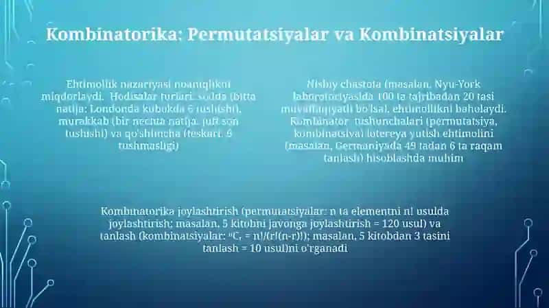 Ehtimollar nazariyasi predmeti 4