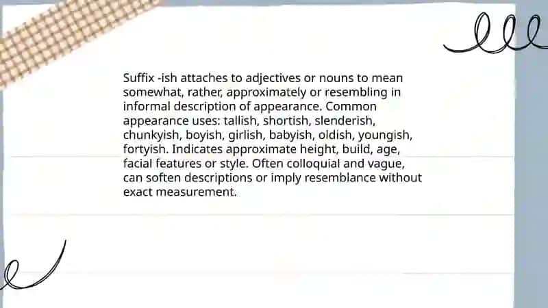 Describing people Appearansce suffixes and prefxes 4
