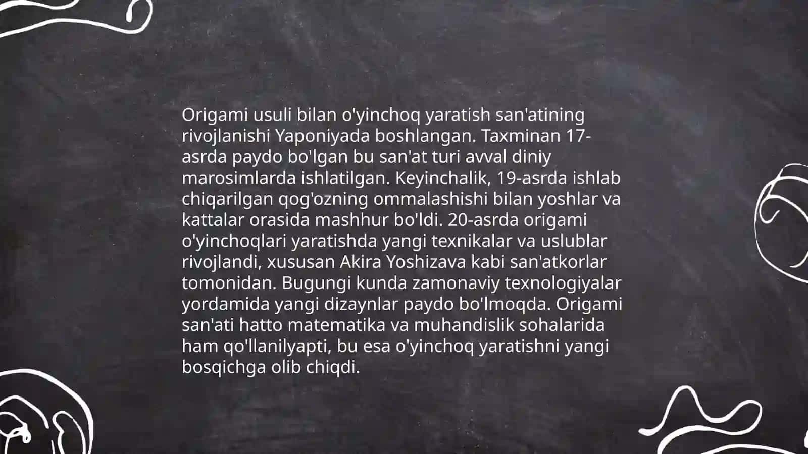 Origami san'atning rivojlanish tarixi 4