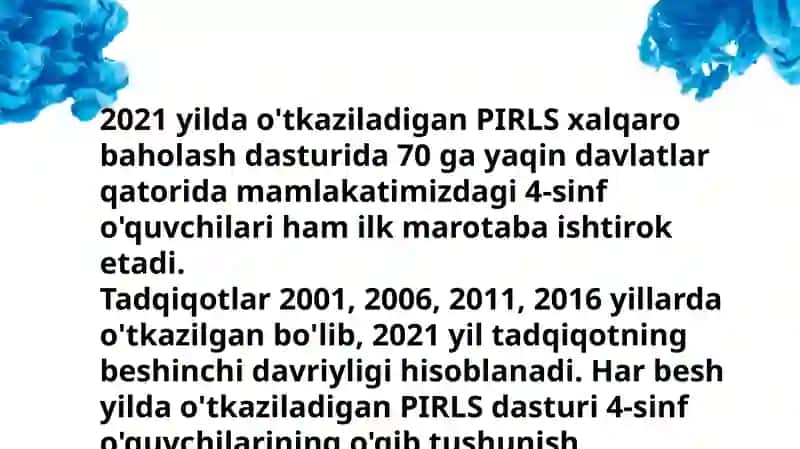 PIRLS (Progress in International Reading Literacy Study) 4