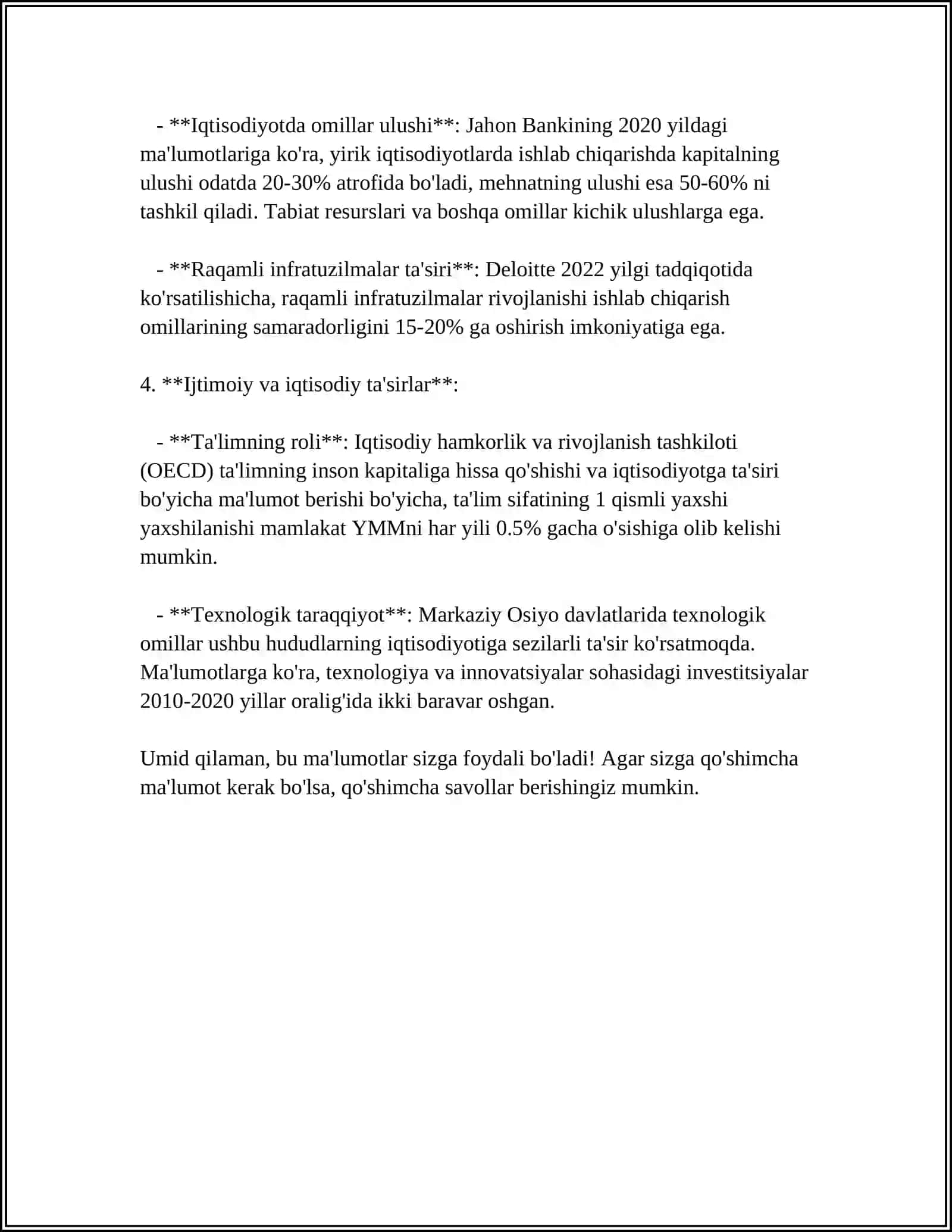 ZANJIRNING BIR QISMI UCHUN OM QONUNI 4