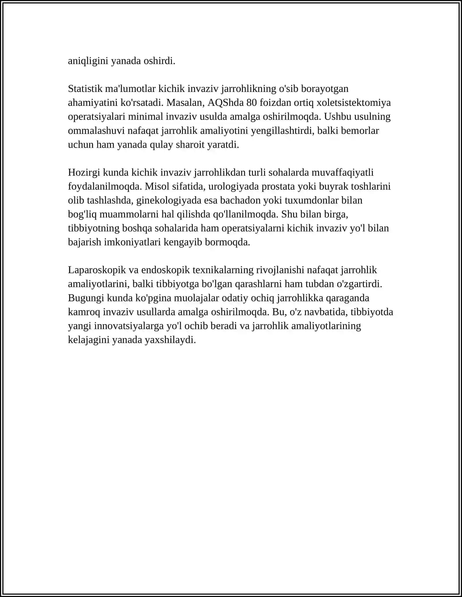 KICHIK INVAZIV XIRURGIYANING MOHIYATI 4