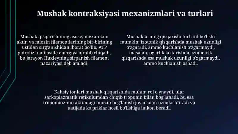 Mushaklarning funksional vazifasini o‘rganish 4