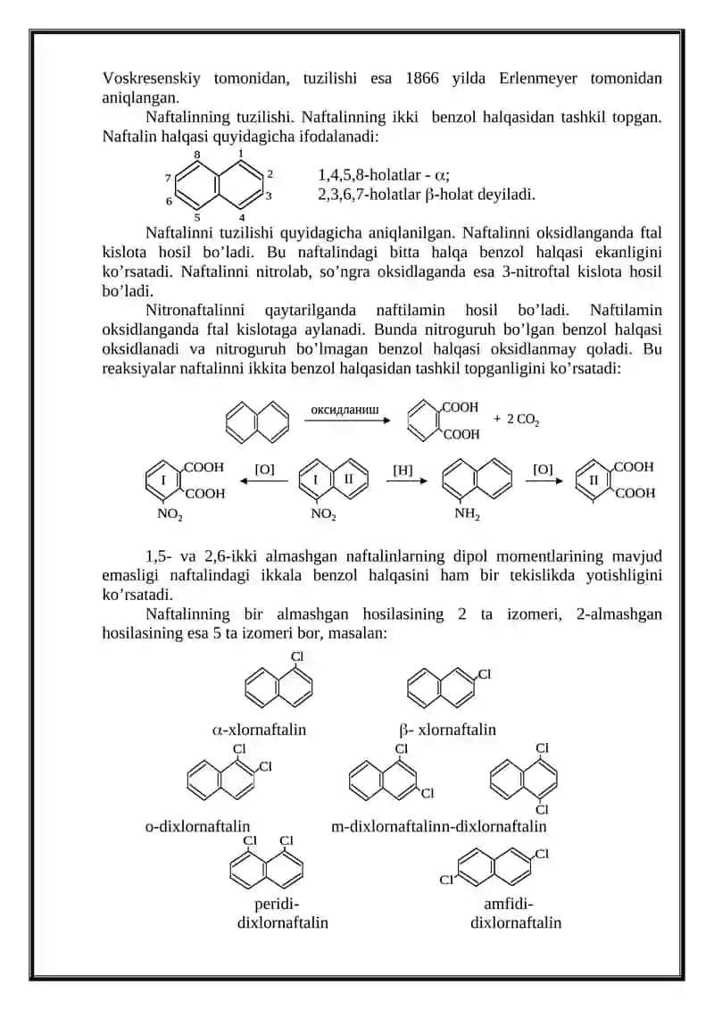 Benzol halqasida o’rin olish qoidasi 4