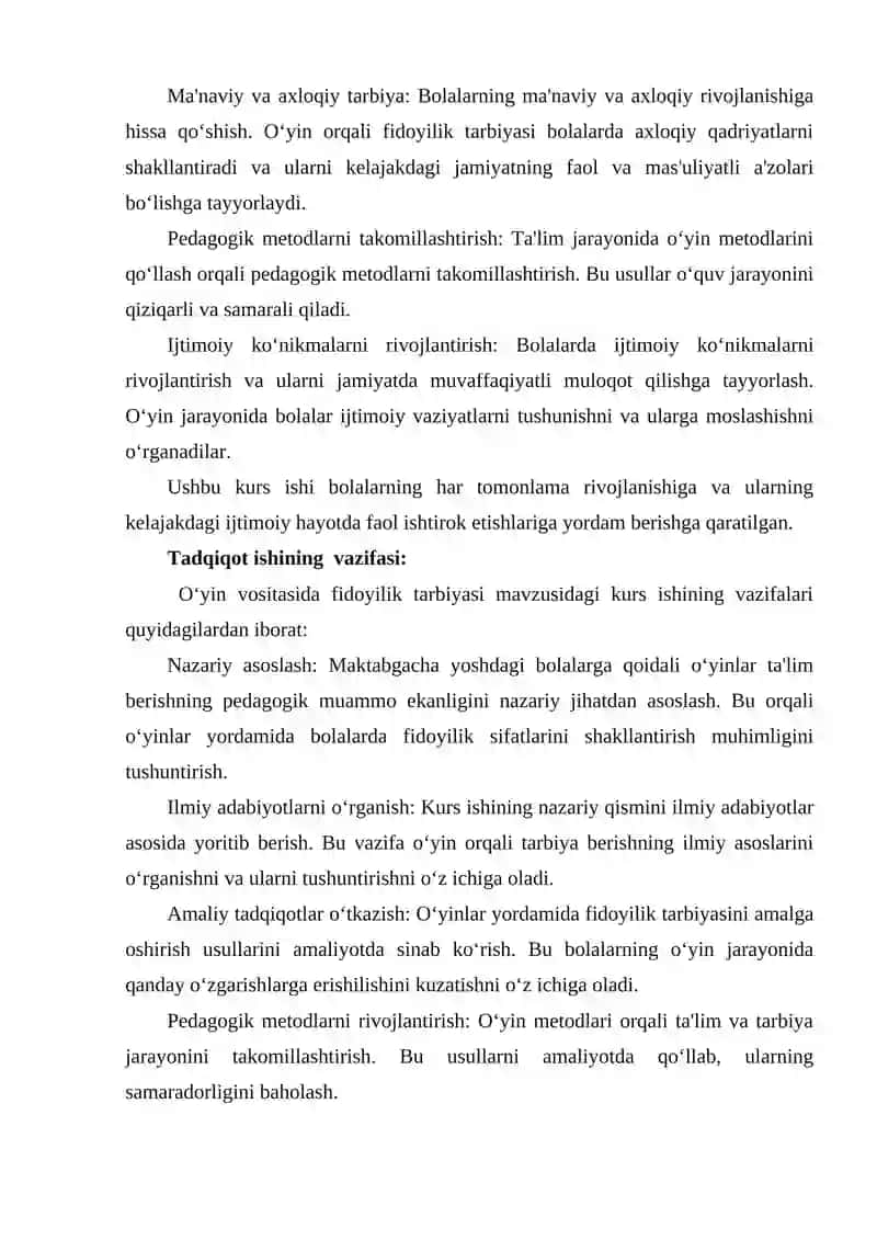 O‘yin vositasida fidoyilik tarbiyasi 4