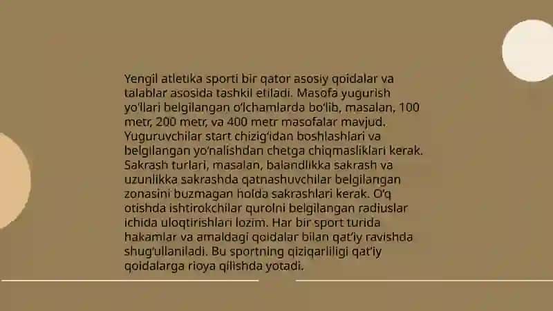 Yengil atletika darslari 4