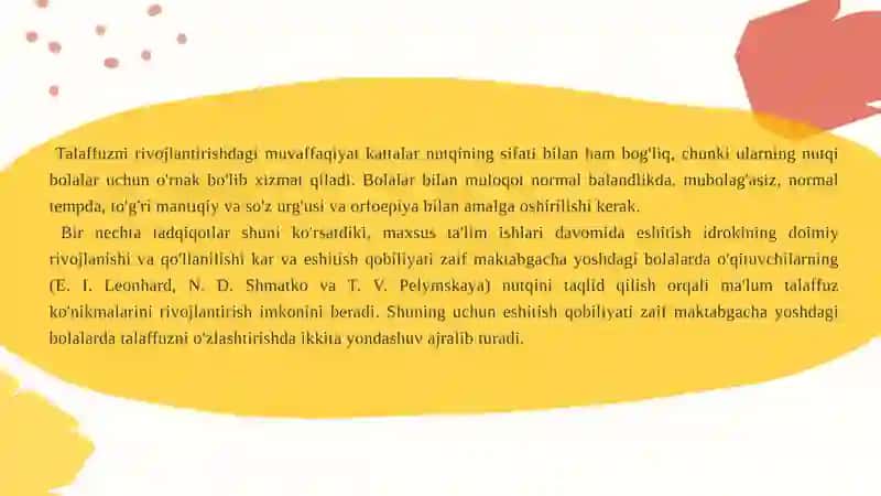 Talaffuzni o'rgatish 4