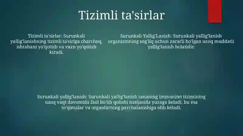 Surunkali YalligʻLanish 4