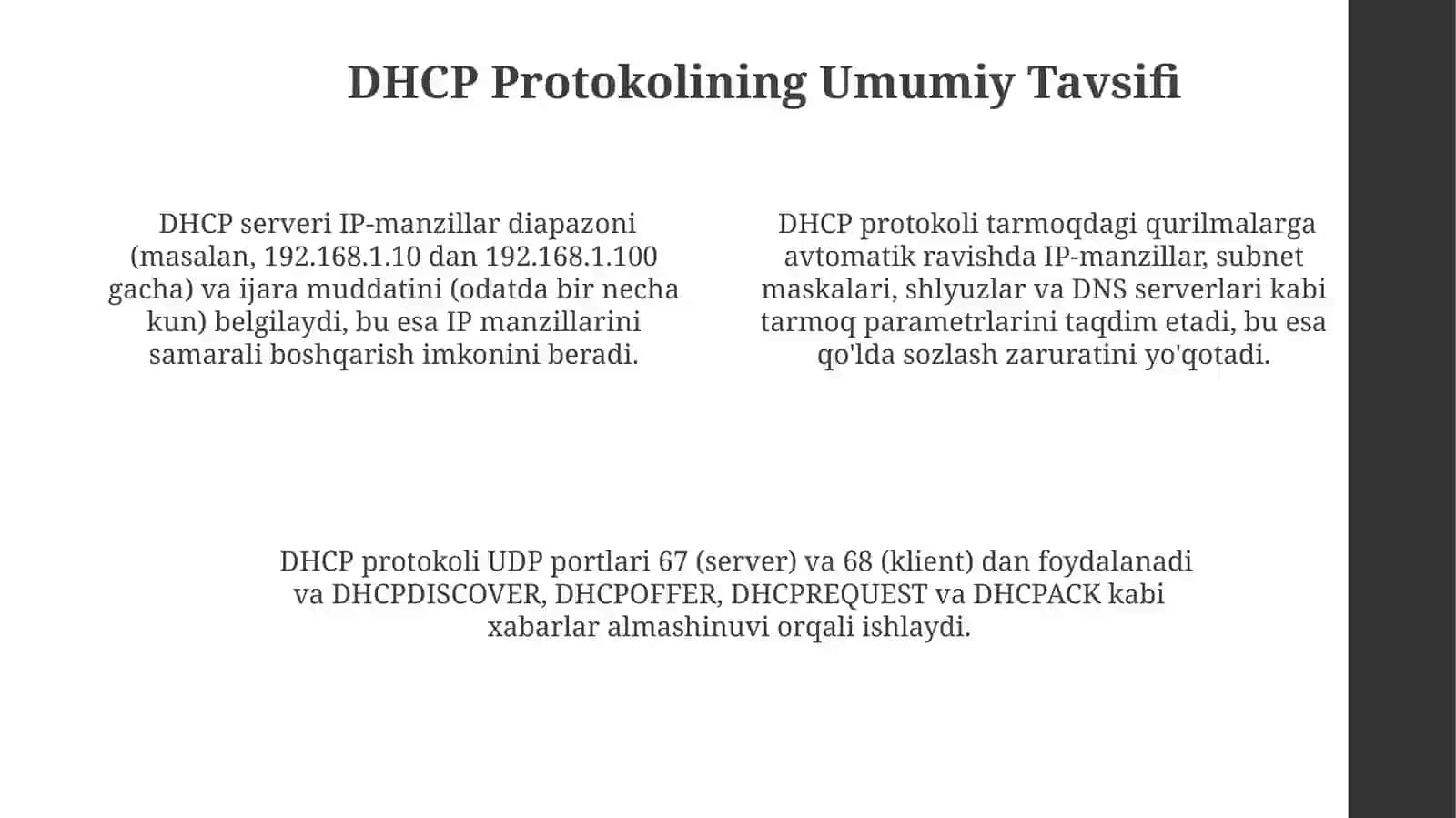 DHCP Protokoli 4