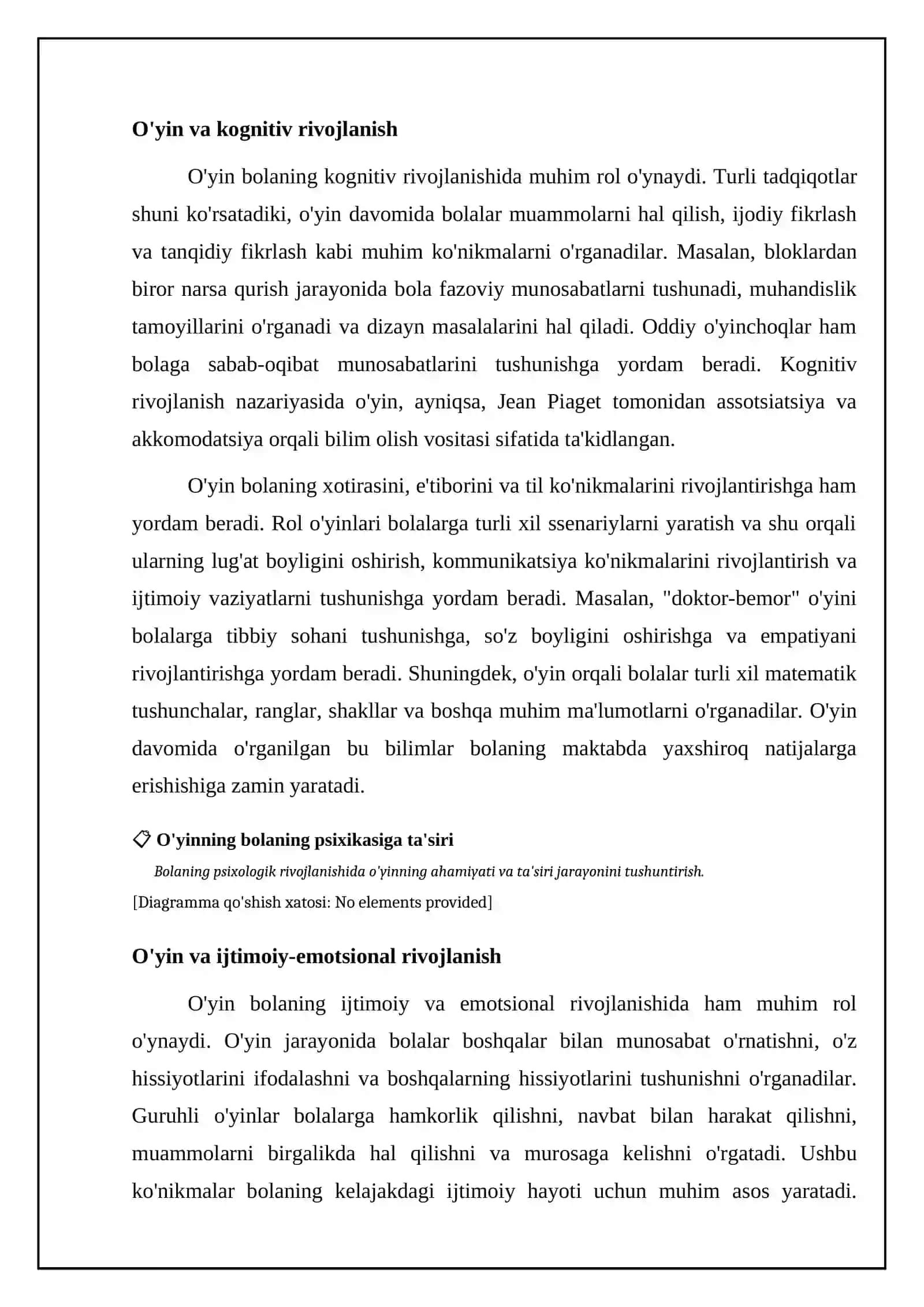 Bola psixikasining rivojlanishinida oʻyinning ahamiyati 4