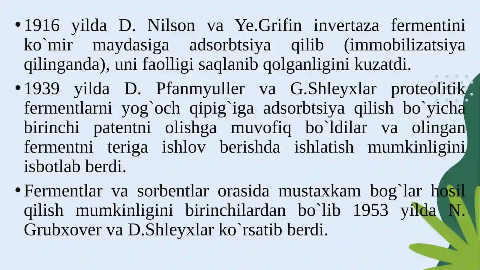 Immobilizatsiyaqilingan fermentlar 4