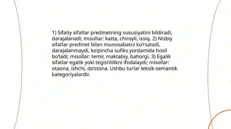 Sifatning ta'riflari 4