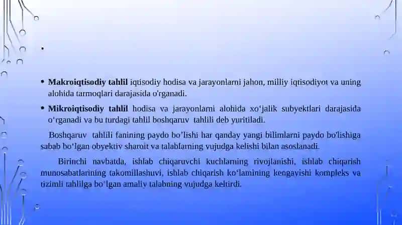 Boshqaruv tahlili 4