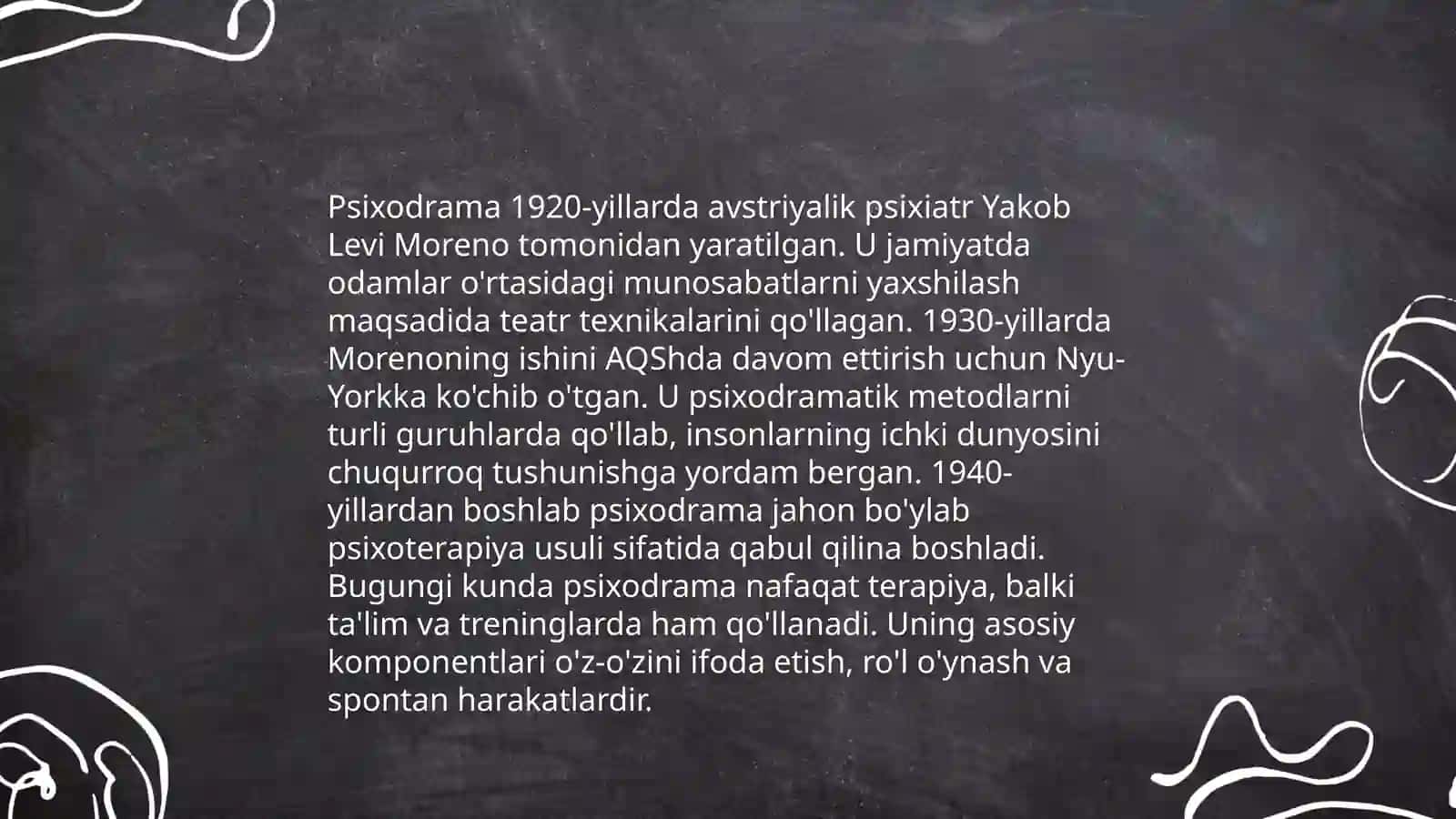 Psixodrama tarixi va rivojlanishi 4