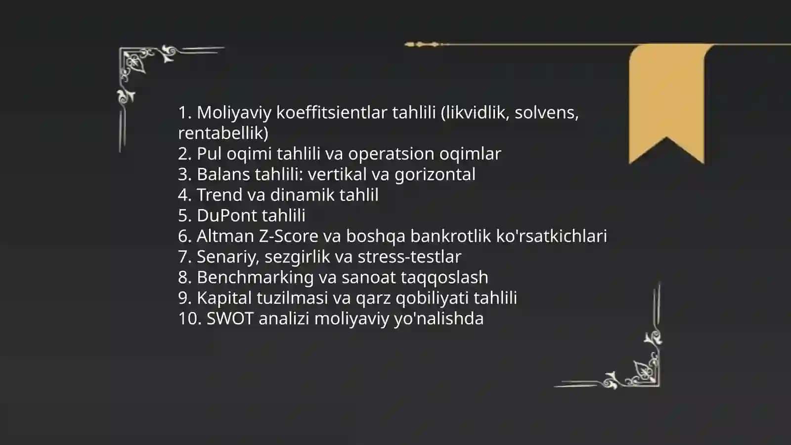 Strategik moliyaviy tahlil 4
