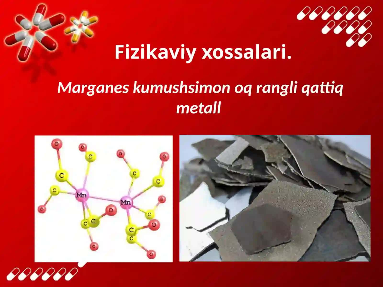Marganes.Davriyjadvaldagio‘rni. Atomtuzilishi.Ayrimxossalari 4