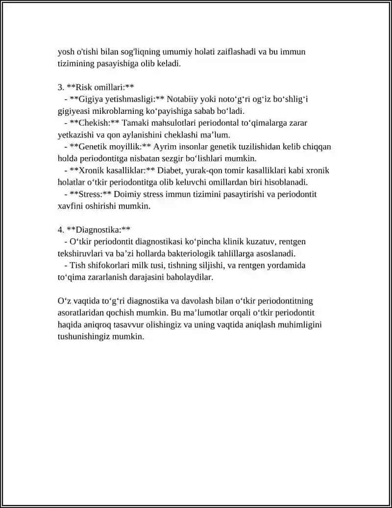 O'TKIR PERIODONIT KILINIKA 4