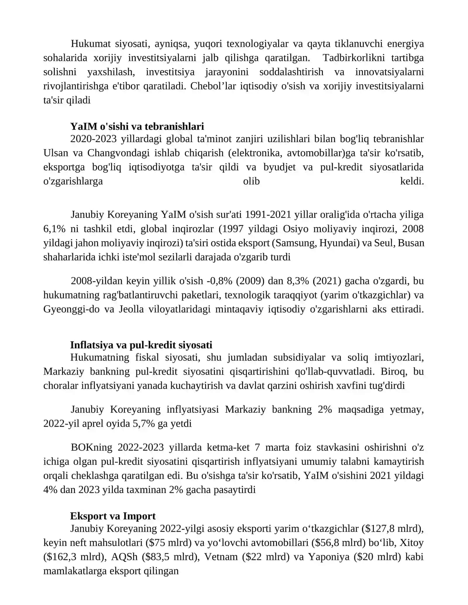 Koreya iqtisodiyoti 4