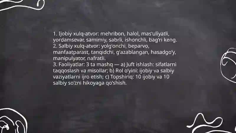 Shaxsiy xususiyatlarni tasvirlash 4
